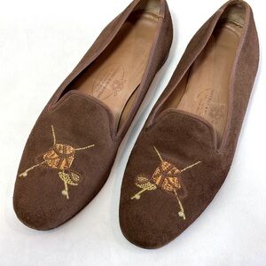 Stubbs and Wootton slip on velvet loafers- size 7.5